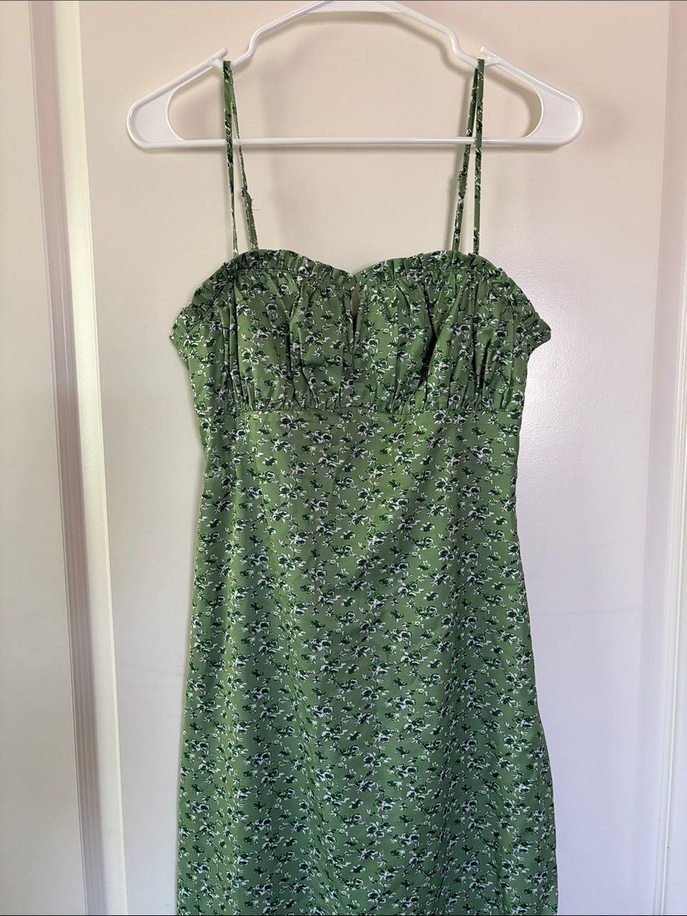Floral satin midi dress